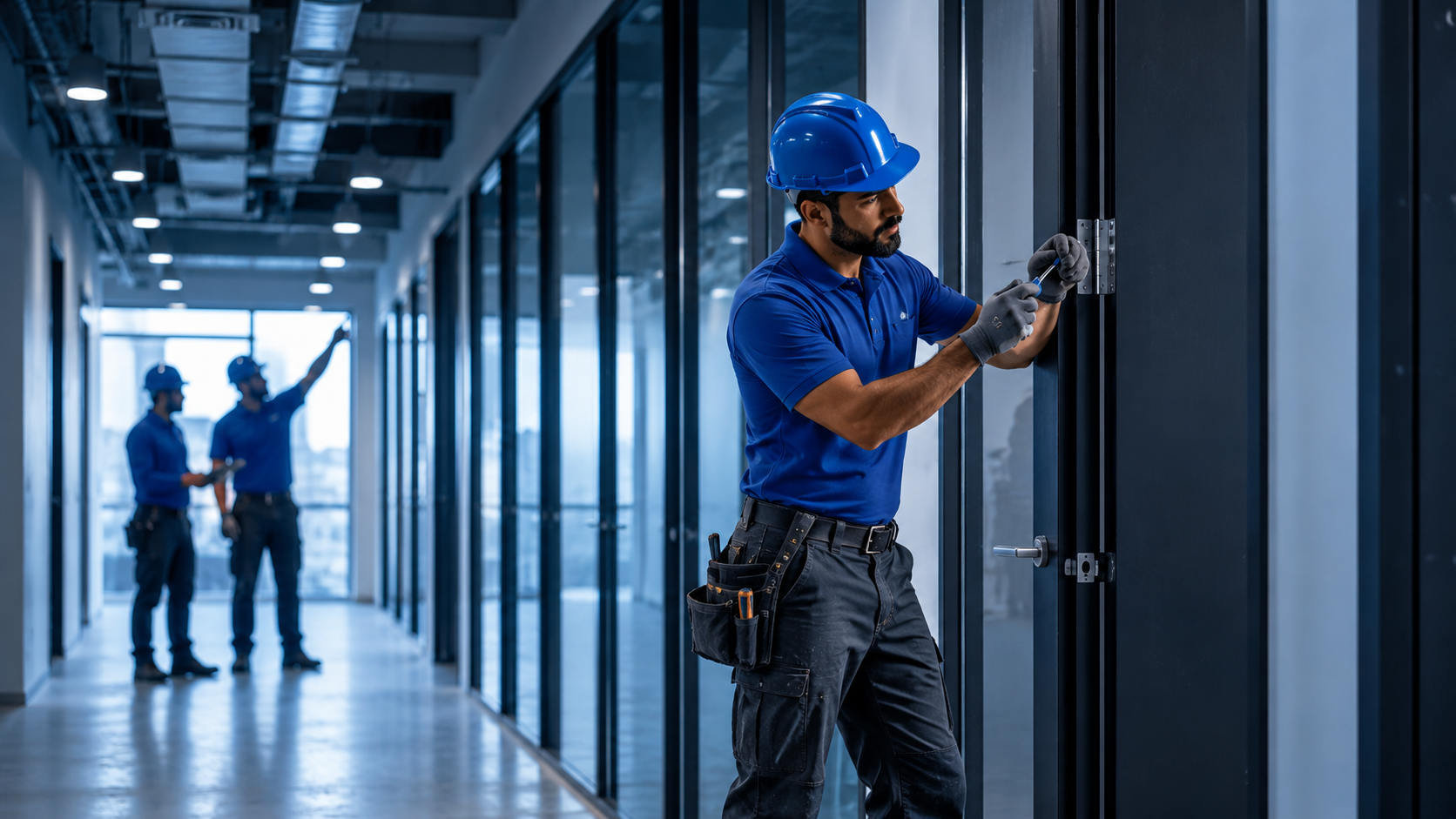 Commercial facility improvement and door support